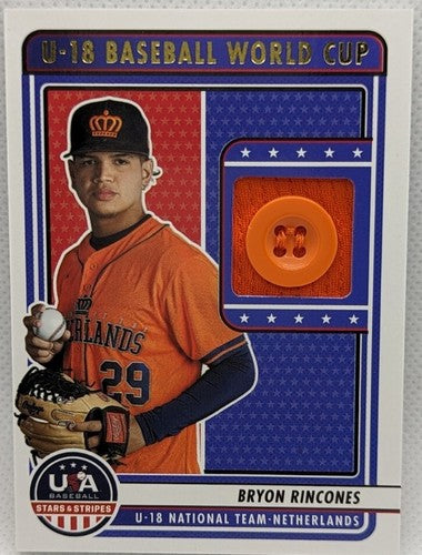 BRYON RINCONES 2023 Panini USA Stars Stripes Jersey BUTTON PATCH #/6 Netherlands