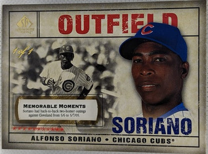 ALFONSO SORIANO 2008 Upper Deck SP Legendary Cuts Memorable Moments #1/1 One of