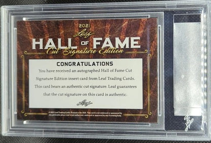 LARRY LITTLE 2021 Leaf Hall-of-Fame Cut Edition AUTO SP HoF INSCRIPTION Dolphins