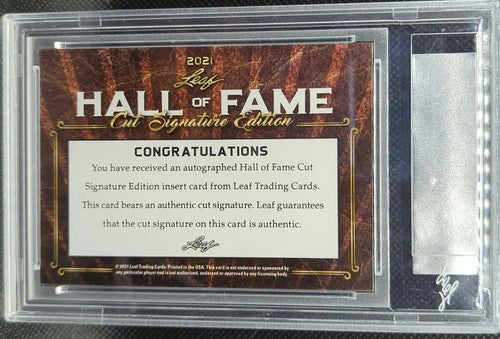 LARRY LITTLE 2021 Leaf Hall-of-Fame Cut Edition AUTO SP HoF INSCRIPTION Dolphins