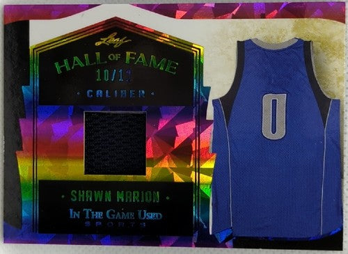 SHAWN MARION 2022 Leaf In the Game Used Worn Jersey RAINBOW SP #10/12 Mavs Suns