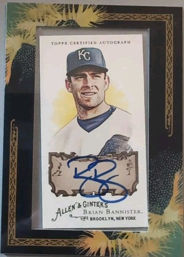 BRIAN BANNISTER 2008 Topps Allen & Ginter's Framed MINI AUTO Royals Mets AGA-BPB