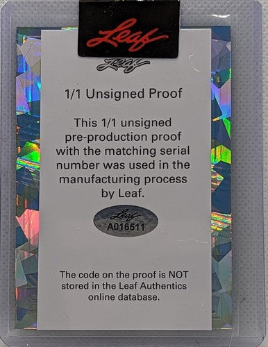 CARSON STRONG 2022 Leaf Pro Set Metal Pre-Production PROOF Green #1/1 Eagles of