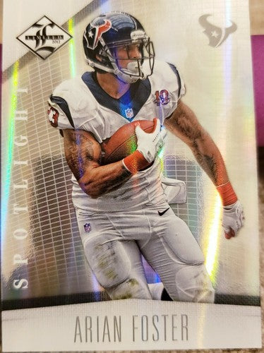 ARIAN FOSTER 2012 Panini Limited Silver Spotlight SP #36/49 Houston Texans #40