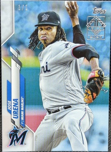 JOSE URENA 2020 Topps Transcendent VIP PARTY Series One SP #1/1 of Marlins Twins
