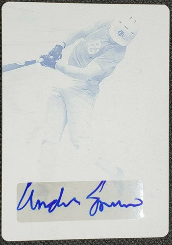 ANDRE TARVER 2018 Leaf Perfect Game DUAL RC AUTO PRINTING PLATE SP #1/1 Padres