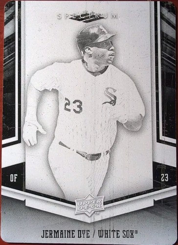 JERMAINE DYE 2008 Upper Deck UD Spectrum PRINTING PLATE 1/1 White Sox A's Royals