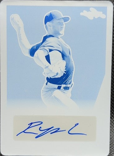 RYAN JENSEN 2019 Leaf Metal Draft 1990 RC AUTO PRINTING PLATE SP 1/1 Cubs One of