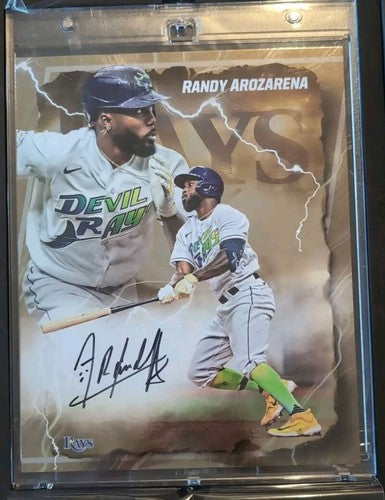RANDY AROZARENA 2024 Fanatics Under Wraps Emanate AUTO GOLD SP /50 Rays Mariners