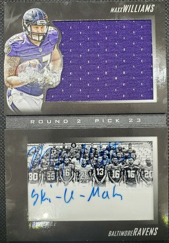 MAXX WILLIAMS 2015 Panini Playbook AUTO INSCRIPTION JUMBO JERSEY PATCH BOOKLET 5
