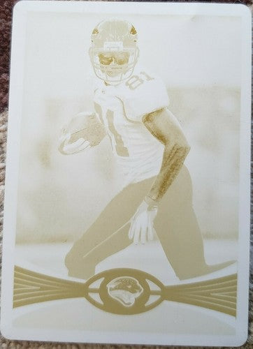 LAURENT ROBINSON 2012 Topps NFL PRINTING PLATE SP #1/1 of 1 Jacksonville Jaguars