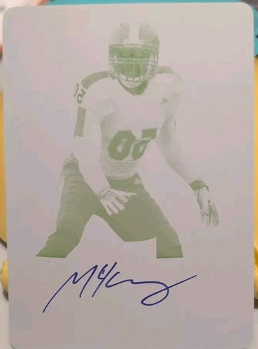 BENARDRICK McKINNEY 2015 Leaf Metal Draft RC AUTO PRINTING PLATE #1/1 Texans MSU