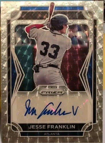 JESSE FRANKLIN V 2021 Panini Prizm Draft Picks RC AUTO Gold Vinyl SP #1/1 Braves