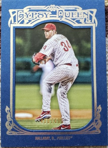 ROY HALLADAY 2013 Topps Gypsy Queen BLUE Framed SP #/499 Philadelphia Phillies