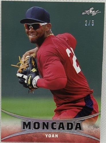 YOAN MONCADA 2015 Leaf Best of Baseball YM-04 Platinum RC SP #2/5 White Red Sox