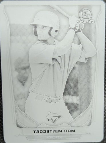 MAX PENTECOST 2014 Topps Bowman Chrome Mini PRINTING PLATE #1/1 Blue Jays One of