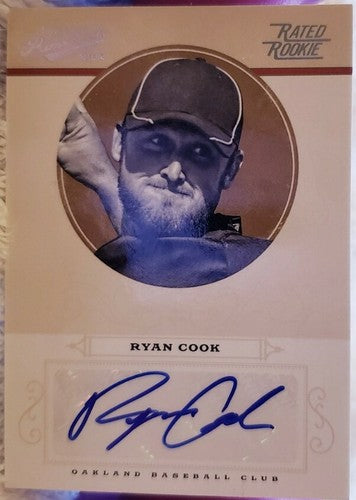 RYAN COOK 2012 Panini Prime Cuts Rated Rookie AUTO SP /149 Oakland A's Athletics