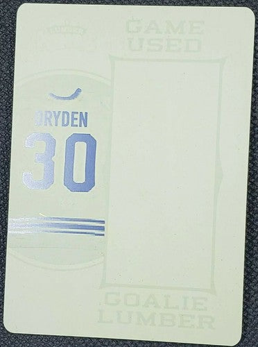 DAVE DRYDEN 2017 Leaf Lumber Kings Hockey Game Used Goalie PRINTING PLATE SP 1/1