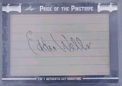 EDDIE WELLS 2013 Leaf Pride Of The Pinstripe CUT AUTO Masterpiece SP 1/1 Yankees