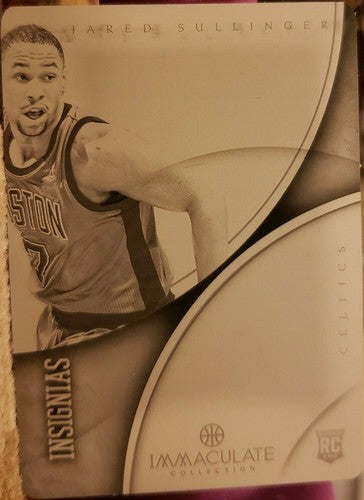 JARED SULLINGER 2012-13 Panini Immaculate Insignias PRINTING PLATE #1/1 Celtics
