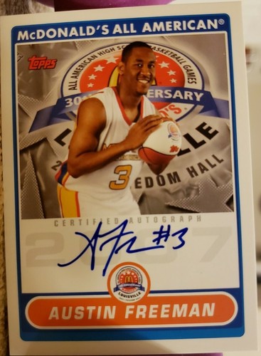 AUSTIN FREEMAN 2007 Topps McDonald's All-American Rookie AUTO Autograph SP #AF