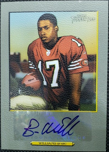BRANDON WILLIAMS 2X 2006 Topps Turkey Red RC AUTO Red Border Lot SP #/199 49ers