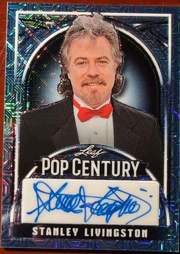 STANLEY LIVINGSTON 2024 Leaf Pop Century AUTO LIGHT BLUE MOJO #1/1 My Three Sons