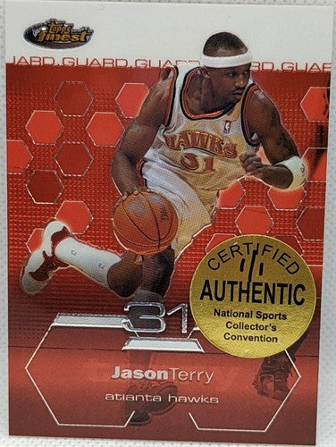 JASON TERRY 2002-03 Topps Finest National Sports Convention NSCC #1/1 Hawks Mavs
