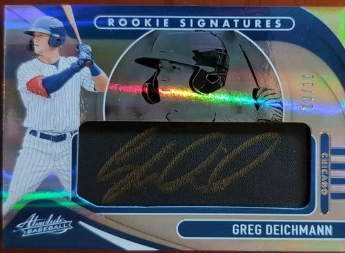 GREG DEICHMANN 2022 Panini Absolute RC Spectrum GOLD INK AUTO Black /10 Cubs A's