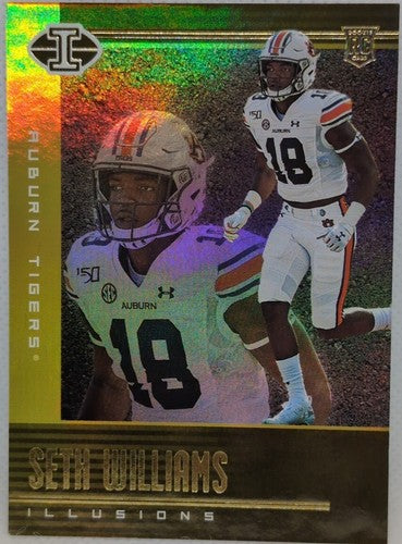 SETH WILLIAMS 2021 Panini Chronicles Illusions RC GOLD SP #07/10 Auburn Broncos
