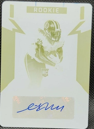 KEITH MARSHALL 2016 Panini Preferred RC Color Guard AUTO PRINTING PLATE SP #1/1