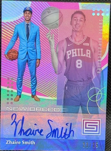 ZHAIRE SMITH 2018-19 Panini Status New Breed RC AUTO PINK SP #23/25 76ers Sixers