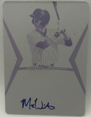 MAX WHITE 2012 Leaf Ultimate Draft RC AUTO PRINTING PLATE SP #1/1 Rockies One of