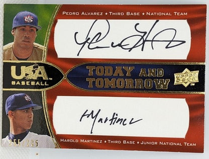 Pedro ALVAREZ Harold MARTINEZ 2008 USA Baseball DUAL AUTO #/295 Pirates Phillies