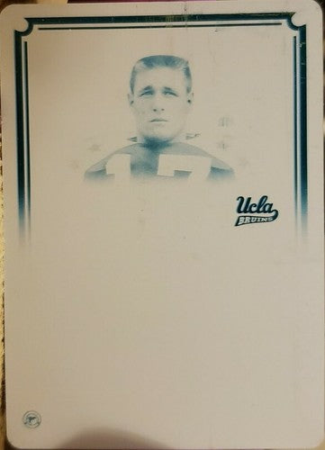 BILLY KILMER 2008 Press Pass Legends Bowl Edition PRINTING PLATE #1/1 49ers UCLA