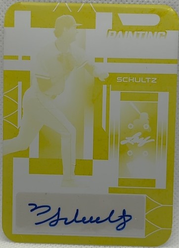 NOAH SCHULTZ 2022 Leaf Vivid RC AUTO Yellow PRINTING PLATE SP #1/1 White Sox of