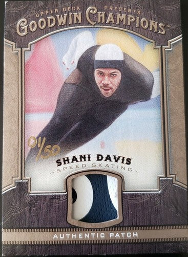 SHANI DAVIS 2014 Goodwin Champions Olympics Speed Skating Jersey LOGO PATCH 1/50