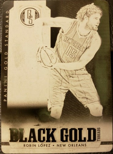 ROBIN LOPEZ 2012-13 Panini Gold Standard Black PRINTING PLATE #1/1 Hornets Bucks