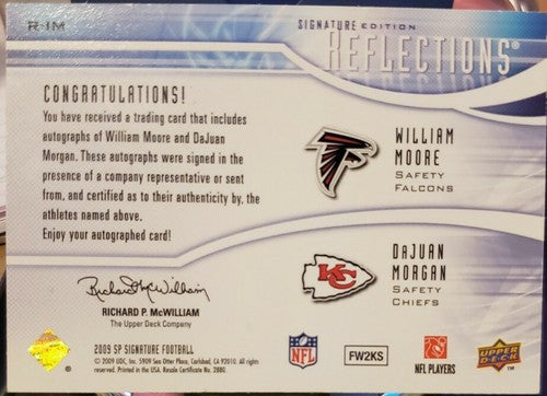 DaJuan MORGAN William MOORE 2009 SP Signature Edition Reflections Dual AUTO #/50