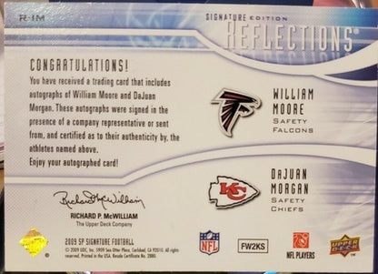 DaJuan MORGAN William MOORE 2009 SP Signature Edition Reflections Dual AUTO #/50