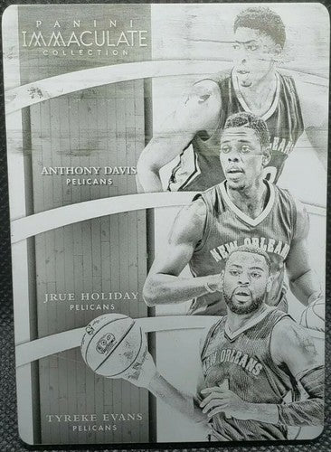 Anthony DAVIS Jrue HOLIDAY 2014-15 Immaculate TRIPLE PRINTING PLATE 1/1 Pelicans