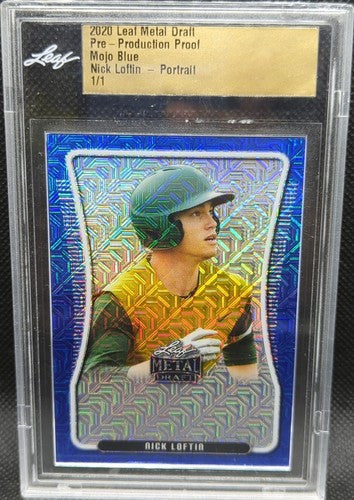 NICK LOFTIN 2020 Leaf Metal RC PRE-PRODUCTION PROOF Blue SP #1/1 Royals One of