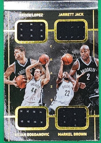 Brook LOPEZ Bojan BOGDANOVIC YOUNG JACK 2015-16 Preferred 8 JERSEY BOOKLET Nets