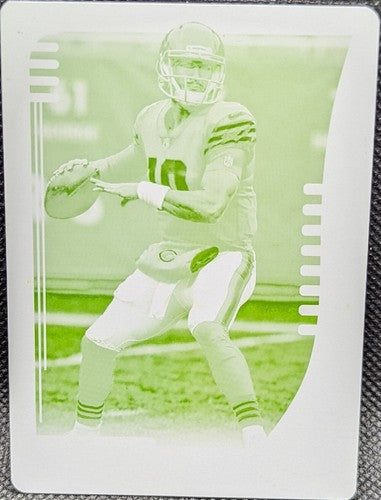 MITCHELL TRUBISKY 2019 Panini Absolute PRINTING PLATE #1/1 Bears Steelers One of
