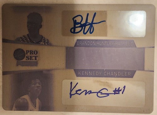 Brandon HUNTLEY-HATFIELD Kennedy CHANDLER 2021-22 Leaf AUTO PRINTING PLATE #1/1