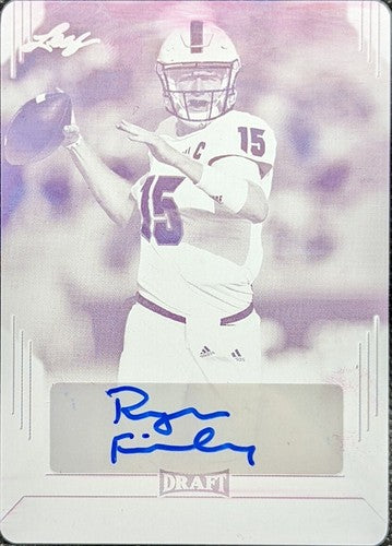 RYAN FINLEY 2019 Leaf Draft RC AUTO PRINTING PLATE SP #1/1 Bengals Texans One of