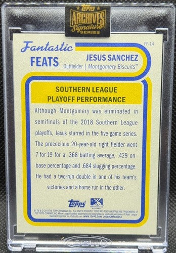 JESUS SANCHEZ 2022 Topps Archives 2020 Heritage Minor League RC AUTO 1/1 Marlins