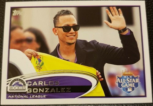 CARLOS GONZALEZ 2012 Topps Update SP All-Star Photo Variation Suit #259 Rockies