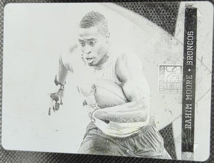 RAHIM MOORE 2011 Panini Donruss Elite RC PRINTING PLATE SP #1/1 Broncos One of