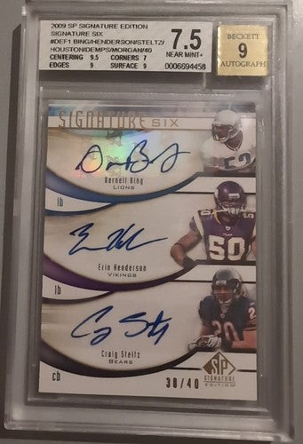 Erin HENDERSON Darnell BING MORGAN STELTZ DEMPS 2009 SP Signature Six AUTO #/40